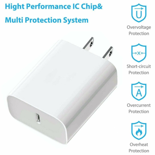 USB C Charger-18W PD Wall Charger Fast Charging for iPhone 12 Pro Max / 12 Mini