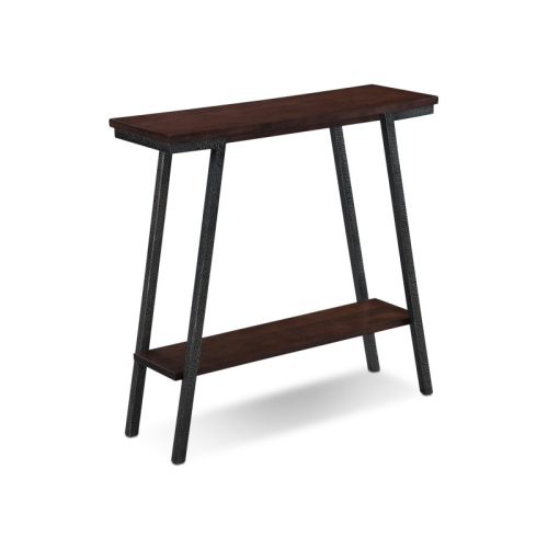 Leick Empiria Wood Console Table in Walnut and Foundry Bronze