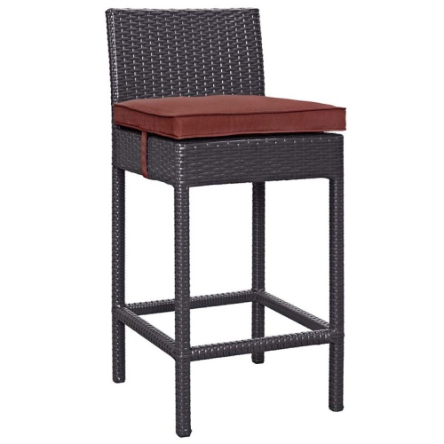 MODWAY  Convene 28" Patio Bar Stool In Espresso And Currant