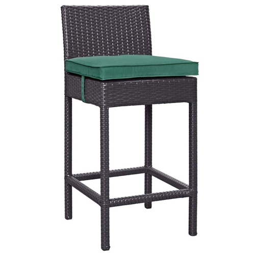 MODWAY  Convene 28" Patio Bar Stool In Espresso And In Green