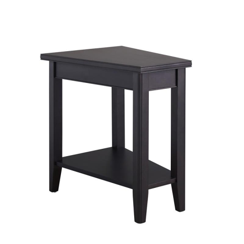 LEICK FURNITURE  Home 10502-Bk Laurent Recliner Wood Wedge Table With Shelf In In Black