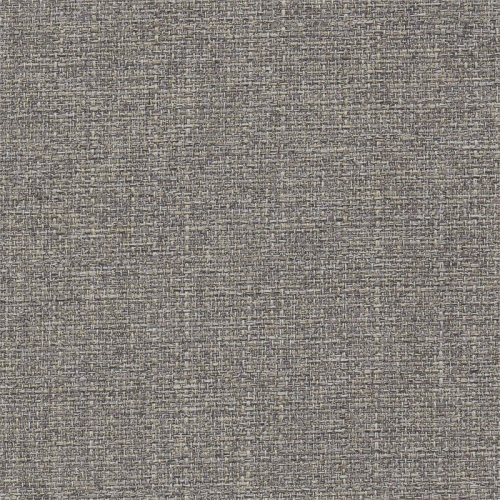 HomePop Round Transitional Wood and Fabric Storage Ottoman in Light Gray