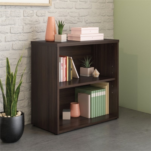 Sauder Affirm Engineered Wood 2-Shelf Bookcase in Noble Elm/Brown Finish