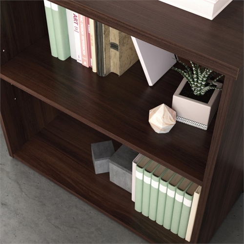 Sauder Affirm Engineered Wood 2-Shelf Bookcase in Noble Elm/Brown Finish