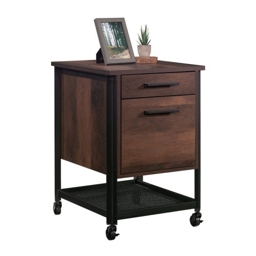 Sauder Briarbrook Engineered Wood and Metal Mobile File in Barrel Oak