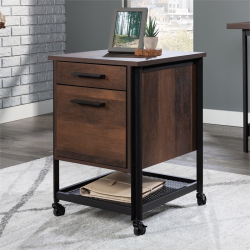 Sauder Briarbrook Engineered Wood and Metal Mobile File in Barrel Oak