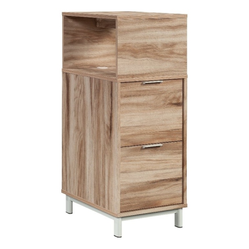 Sauder Bergen Circle Engineered Wood File Tower in Kiln Acacia Finish