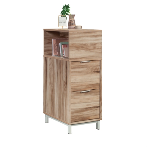 Sauder Bergen Circle Engineered Wood File Tower in Kiln Acacia Finish