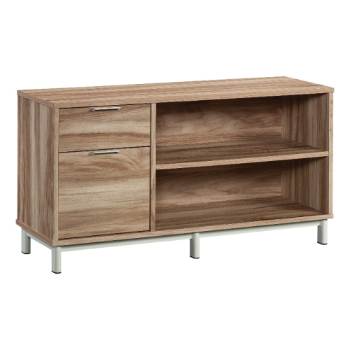 Sauder Bergen Circle Engineered Wood File Credenza in Kiln Acacia Finish
