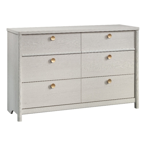 SAUDER  Dover Edge 6-Drawer Engineered Wood Dresser In Glacier Oak Finish