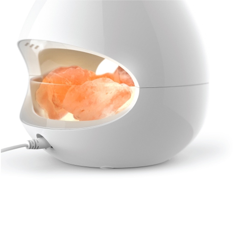 Pure Enrichment PureGlow Crystal Himalayan Salt Rock Lamp & Ultrasonic Oil Diffuser