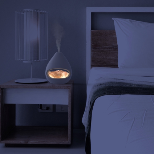 Pure Enrichment PureGlow Crystal Himalayan Salt Rock Lamp & Ultrasonic Oil Diffuser