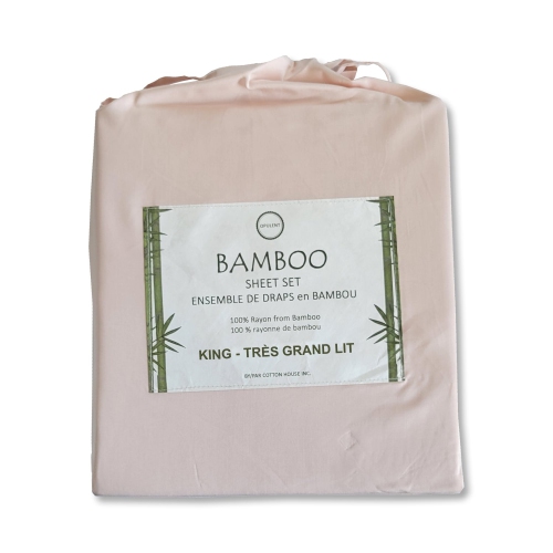 Cotton House - Bamboo Sheet Set, Hypoallergenic, King Size, Pink