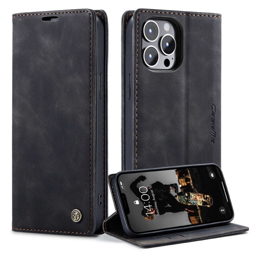 CASEME  Magnetic Stand Flip Protective Cover Leather Flip Cover Purse Style With Id & Credit Card Slots Holder for Iphone 14 -