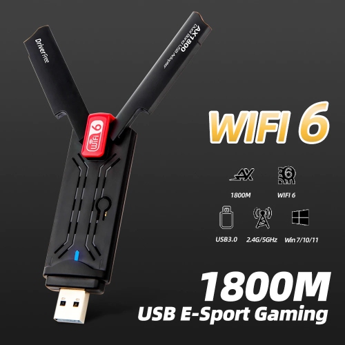 HYFAI Wifi 6 USB 3.0 1800Mbps adaptateur Wi-Fi bibande 5 GHz sans