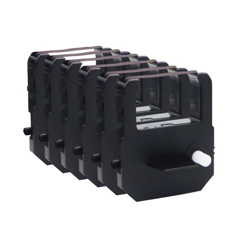 6 PK PRINTOXE® ES700 / ES900 Compatible for Acroprint Time Clock Ribbon Cartridges 39-0121-000 Ribbon Model 175 and ATT310 | 2 Meter Each | Black Ink