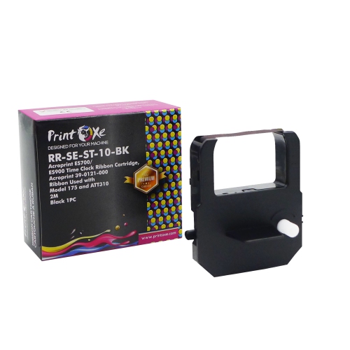 6 PK PRINTOXE® ES700 / ES900 Compatible for Acroprint Time Clock Ribbon Cartridges 39-0121-000 Ribbon Model 175 and ATT310 | 2 Meter Each | Black Ink