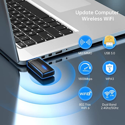 axGear USB 3.0 WiFi 6 Adapter 1800M 5.8Ghz/2.4Ghz Wireless Network Adapter