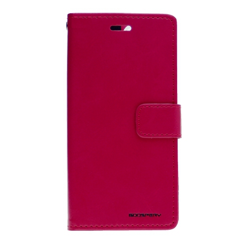 TopSave Goospery Bluemoon Card Slot w/Magnetic Clip Leather Folio Wallet Flip For iPhone 14 Plus(6.7"), Hot Pink