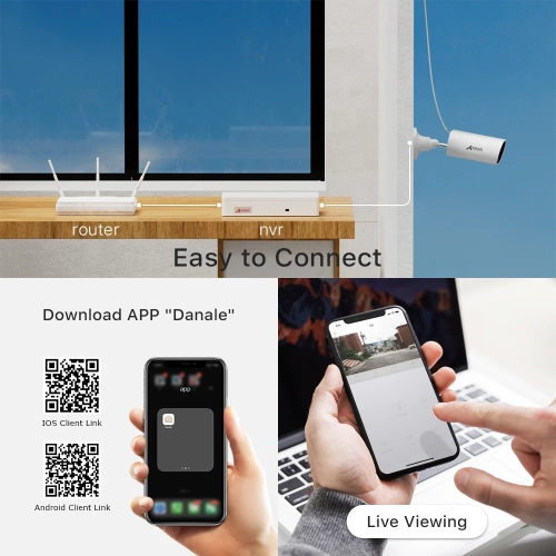 Anran K08A2819 HD Smart Wired Security Camera System - AHD DVR Kit - 8Ch DVR, 8 Cameras, 5MP, 2TB