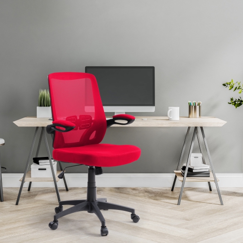 CorLiving Workspace High Mesh Back Office Chair in Red