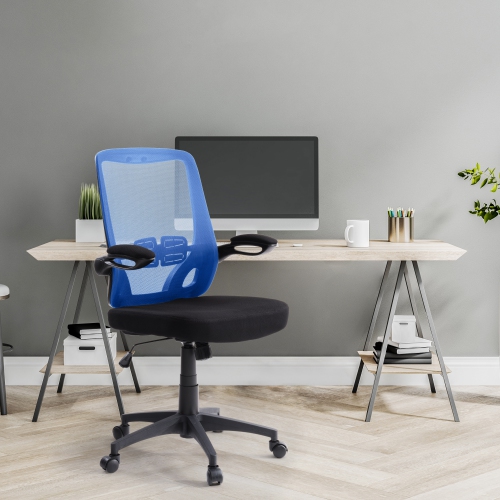 CorLiving Workspace High Mesh Back Office Chair in Blue