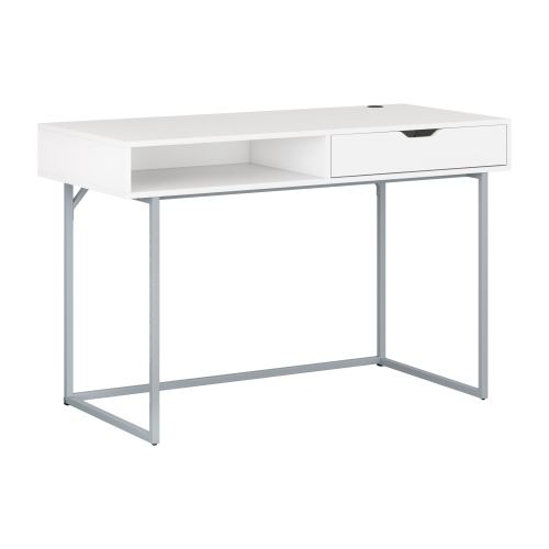 Bureau Auston à tirroir unique blanc