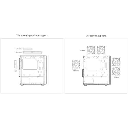 Cougar Purity RGB Mini ATX Computer Case, Tempered Glass Side Panel, 1x 120mm ARGB Fan Pre-Installed, Black