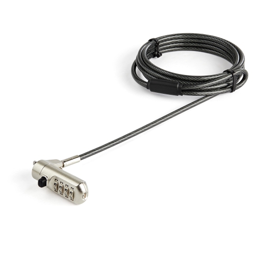 STARTECH  6.5' (2M) Laptop Cable Lock, Nano Slot Compatible 4 Digit Combination Security Cable Lock-(Ltlocknano)