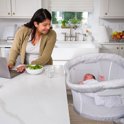 HALO BassiNest Flex Portable Bassinet - Heather Weave