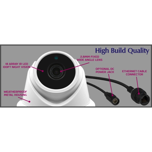 CTVISION 4K Wired Audio Security Camera System, 16 Camera Surveillance Kit Outdoor DIY Audio 4TB HDD Included for Home Business Security Camera System