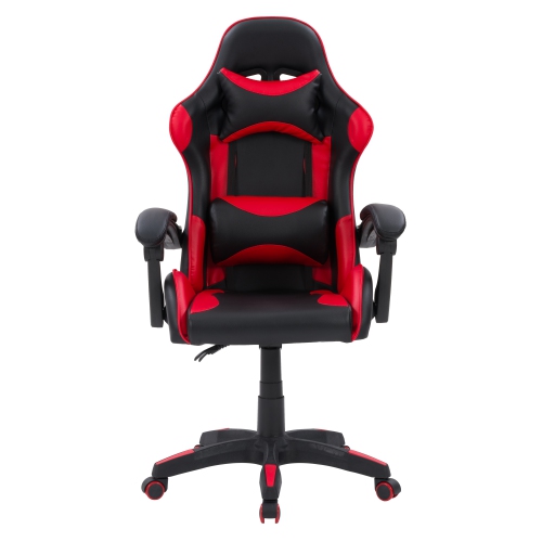 CorLiving Ravagers Comfortable Ergonomic Adjustable Gaming Chair, Black and Red