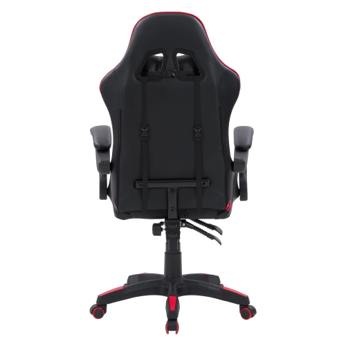 CorLiving Ravagers Comfortable Ergonomic Adjustable Gaming Chair, Black and Red