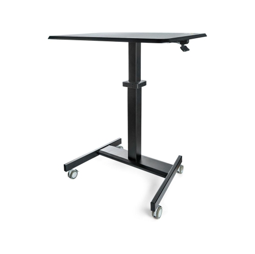 Startech Mobile Standing Desk-Portable Sit Stand Ergonomic Height Adjustable Cart on Wheels -