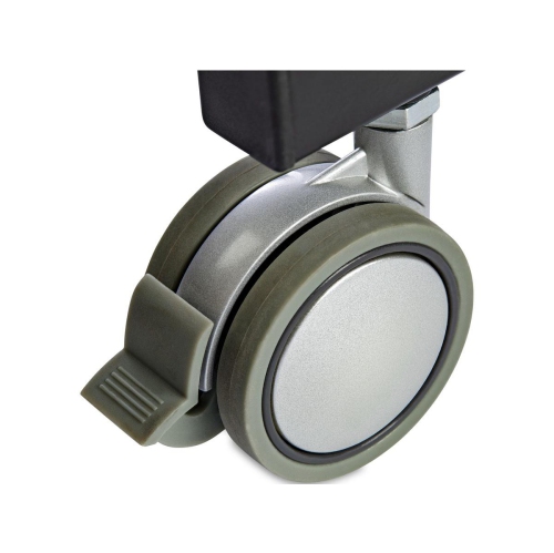 Startech Mobile Standing Desk-Portable Sit Stand Ergonomic Height Adjustable Cart on Wheels -