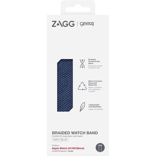Gear4 Braided Watch Band for Apple Watch 38/40/41mm - Navy Blue