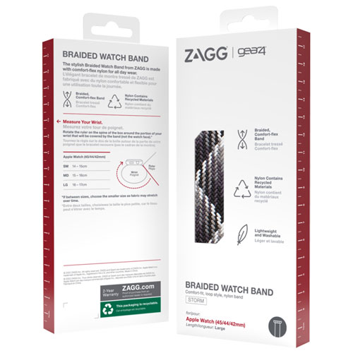 Bracelet de montre tressé de Gear4 pour Apple Watch 42/44/45 mm - Tempête