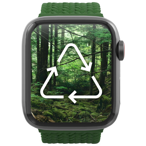 Bracelet de montre tressé de Gear4 pour Apple Watch 42/44/45 mm - Vert forêt