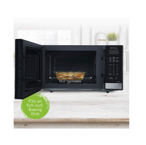 Panasonic 0,9 cu. Ft. Four à micro-ondes compact compact - acier inoxydable noir