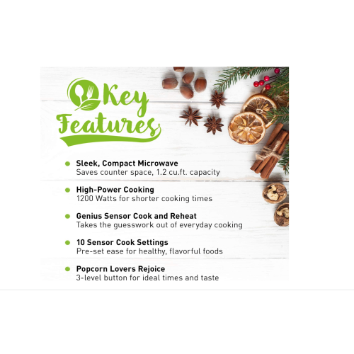 Panasonic 1.2 Cu. Ft. Countertop Microwave Oven - Stainless steel