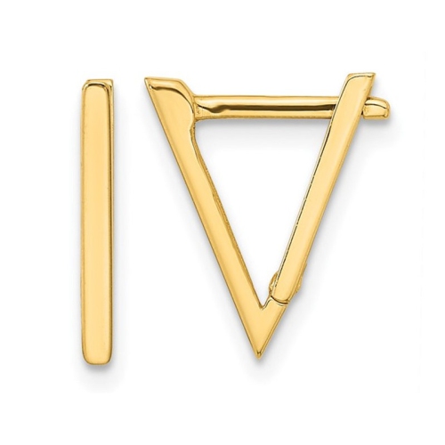 Image 1 de 4.. Boucles d'oreilles Triangle en or jaune 14K