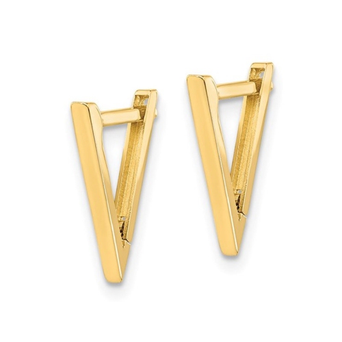 Boucles d'oreilles Triangle en or jaune 14K