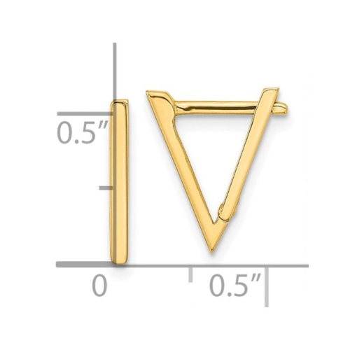Boucles d'oreilles Triangle en or jaune 14K