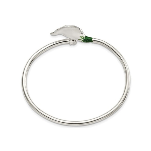 Bracelet de bracelet flexible ?á fleurs de lys argent??es