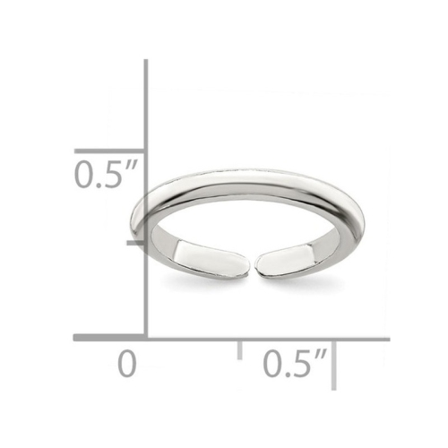 Classic Round Sterling Silver Toe Ring