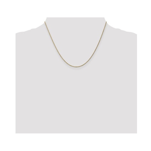 18 inches 10K Yellow Gold Carded Cable Rope Chain 0.95mm