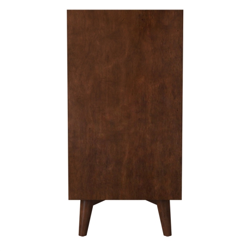 Alpine Furniture Flynn Mid Century Wood 3 Drawer Accent Chest in Walnut