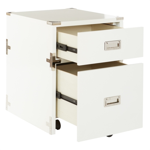 Wellington 2 Drawer File Cabinet in White Fully Assembled