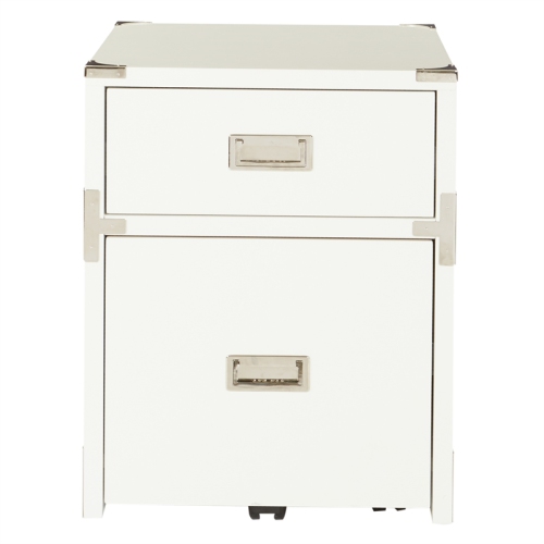 Wellington 2 Drawer File Cabinet in White Fully Assembled