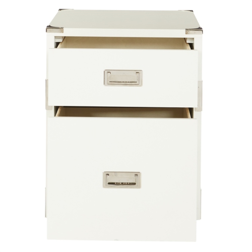 Wellington 2 Drawer File Cabinet in White Fully Assembled
